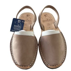 Mibo avarcas leather slingback sandals 7 NWT